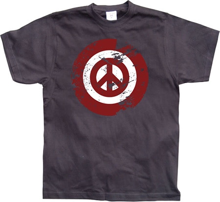 Läs mer om Peace Icon Grunge, T-Shirt
