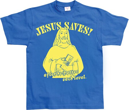 Läs mer om Jesus Saves! ...after he.., T-Shirt