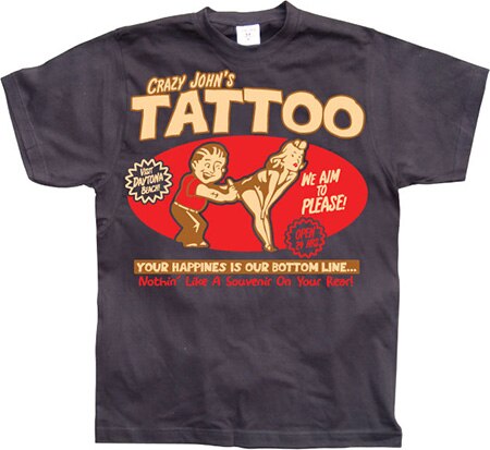 Läs mer om Crazy Johns Tattoo, T-Shirt