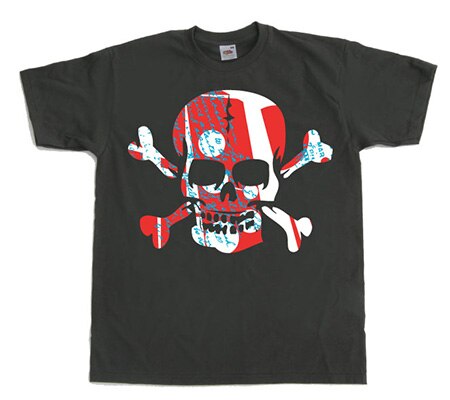Colorful Skull T-Shirt, Basic Tee