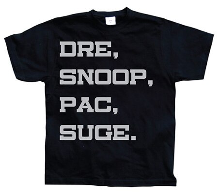 Dre, Snoop, Pac & Suge T-Shirt, Basic Tee