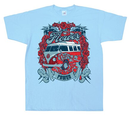 Flower Power Van T-Shirt, Basic Tee