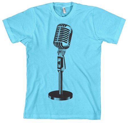 Läs mer om Oldschool Microphone Tee, T-Shirt