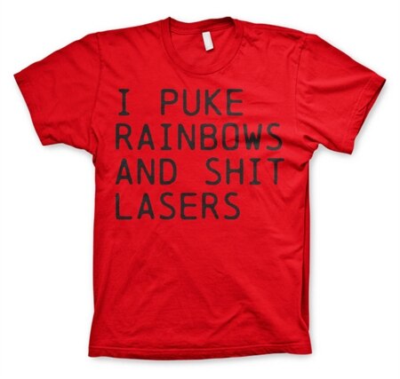 I Puke Rainbows And Shit Rainbows T-Shirt, Basic Tee