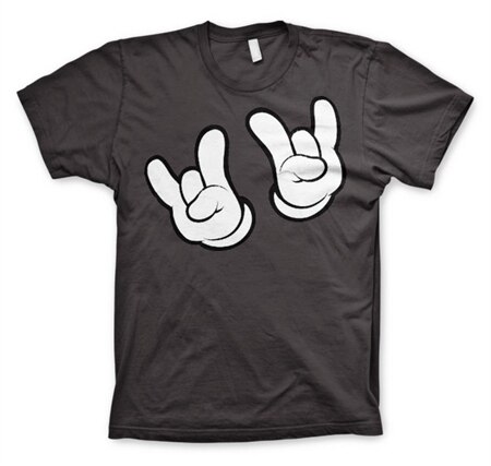 Cartoon Rock Hands T-Shirt, Basic Tee