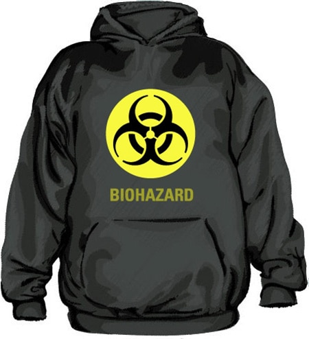 Biohazard Hoodie, Hooded Pullover