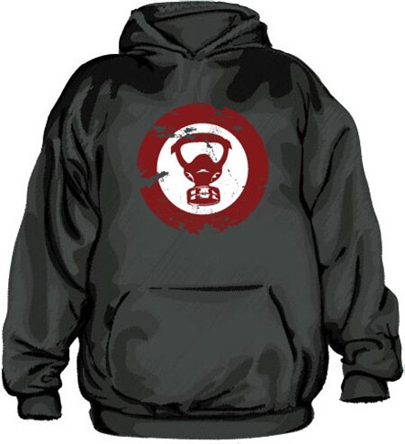 Gas Mask Icon Grunge Hoodie, Hooded Pullover