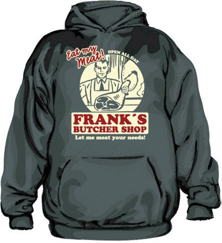 Franks Butcher Shop Hoodie, Hooded Pullover