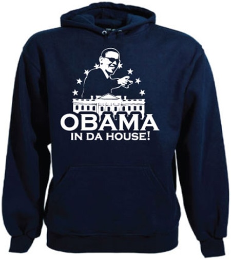 Obama In Da House Hoodie, Hooded Pullover