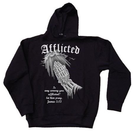 Afflicted Hoodie, Hooded Pullover