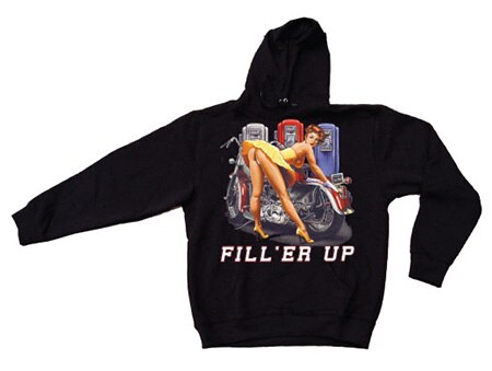 Fill Er Up Pin Up Hoodie, Hooded Pullover