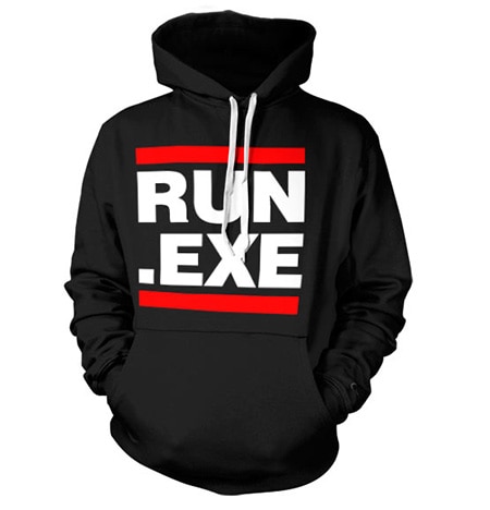 Run .EXE Hoodie, Hooded Pullover