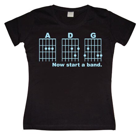 Läs mer om Now Start A Band Girly T-shirt, T-Shirt