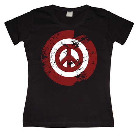 Peace Icon Grunge Girly T-shirt, Girly T-shirt