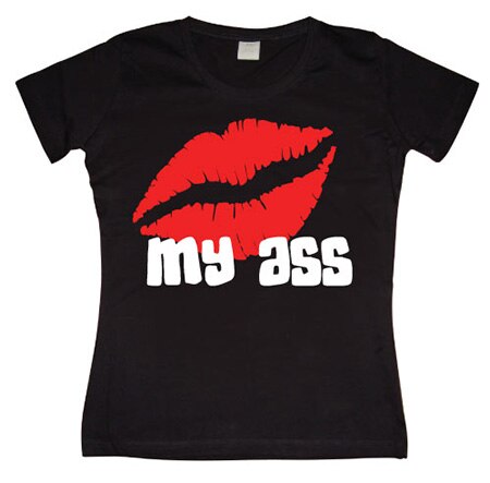 Kiss My Ass 2 Girly T-shirt, Girly T-shirt