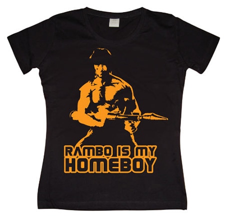 Läs mer om Rambo Is My Homeboy Girly T-shirt, T-Shirt
