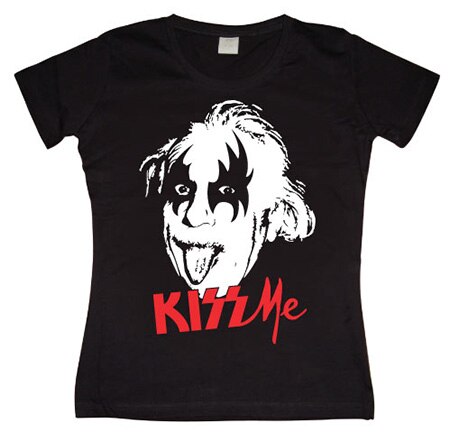 Kiss Me Mr Einstein Girly T-shirt, Girly T-shirt