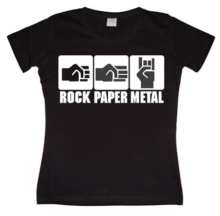 Rock-Paper-Metal Girly T-shirt, Girly T-shirt
