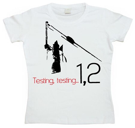Testing Testing 1-2 Girly T-shirt, Girly T-shirt