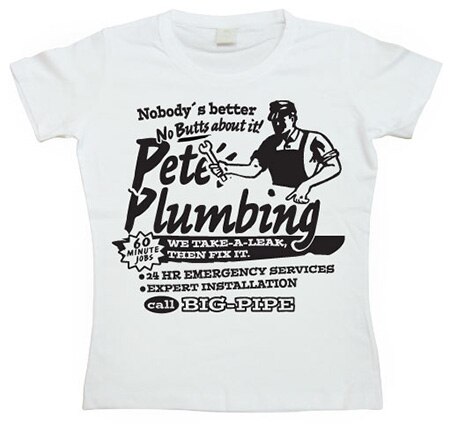 Petes Plumbing Girly T-shirt, Girly T-shirt