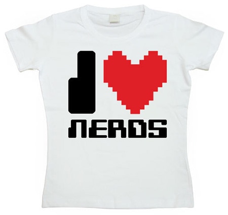 I Love Nerds Girly T-shirt, Girly T-shirt