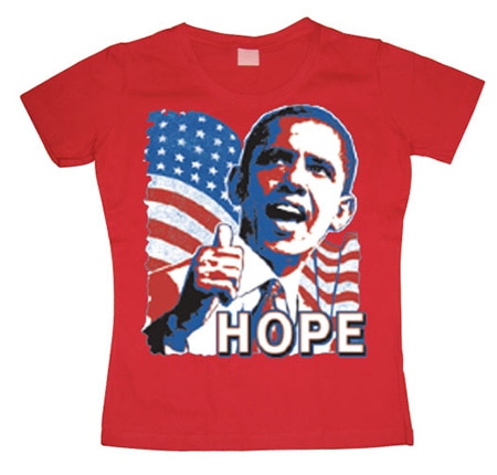 OBAMA - Hope Girly T-shirt, Girly T-shirt