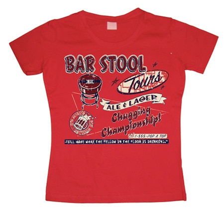 Läs mer om Bar Stool Tours Girly T-shirt, T-Shirt