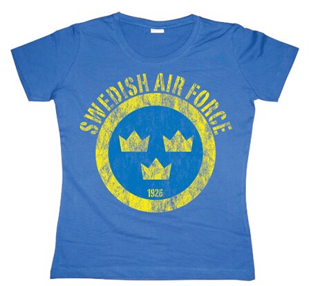 Swedish Airforce Distressed Girly T-shirt, Girly T-shirt