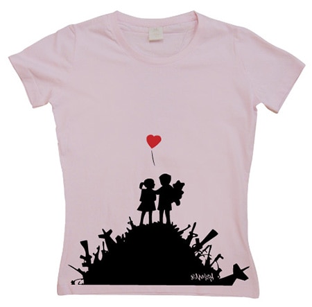 Banksy Finally Girly T-shirt, Girly T-shirt