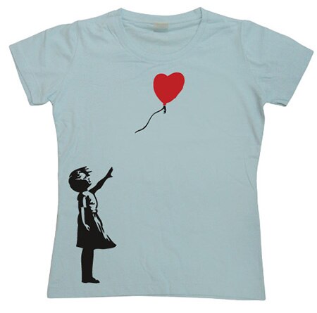 Girl With Balloon Girly T-shirt, Girly T-shirt