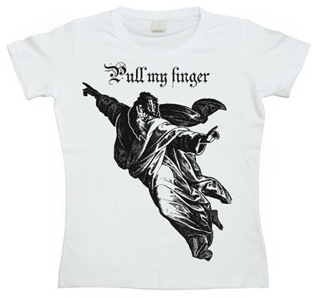 Pull My Finger Girly T-shirt, Girly T-shirt