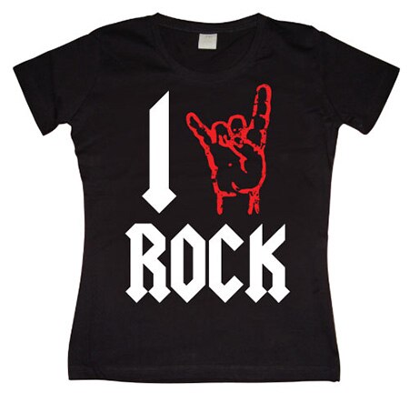 I Love To Rock Girly T-shirt, Girly T-shirt