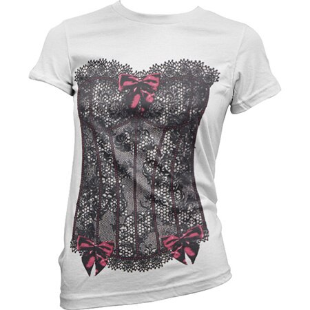 Black Corset Girly T-shirt, Girly T-shirt