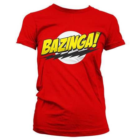 Bazinga Super Logo Girly Tee, Girly T-Shirt