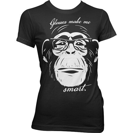 Läs mer om Glasses Makes Me Smart Girly Tee, T-Shirt