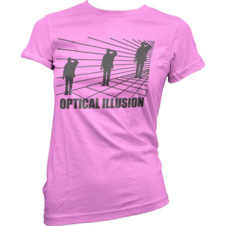 Läs mer om Optical Illustion - Perspective Girly T-Shirt, T-Shirt