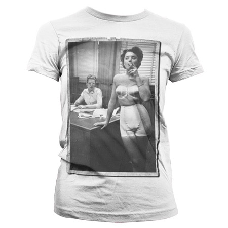 Smoking Lingerie Model Girly T-shirt, Girly T-Shirt