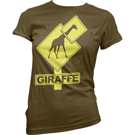Läs mer om Giraffe Sign Girly T-Shirt, T-Shirt
