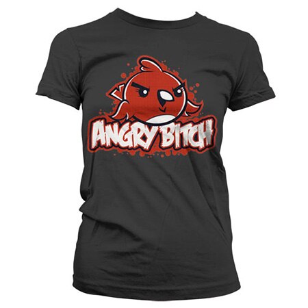 Angry Bitch Girly T-Shirt, Girly T-Shirt