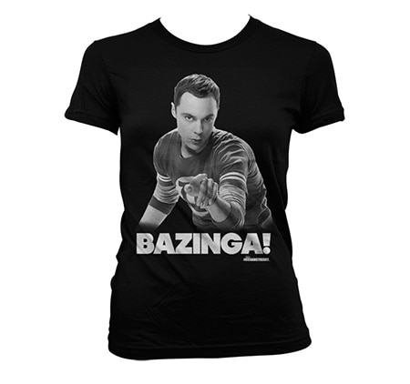 Sheldon Says BAZINGA! Girly T-Shirt, Girly T-Shirt