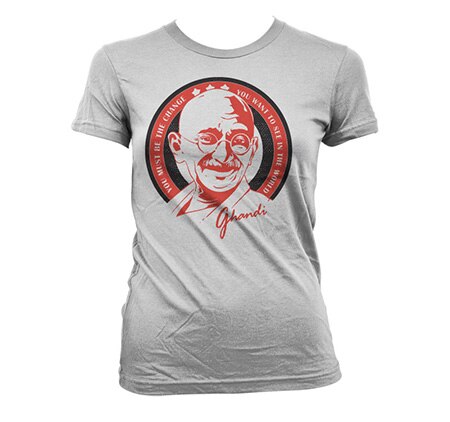 Läs mer om Ghandi Saying Girly T-Shirt, T-Shirt