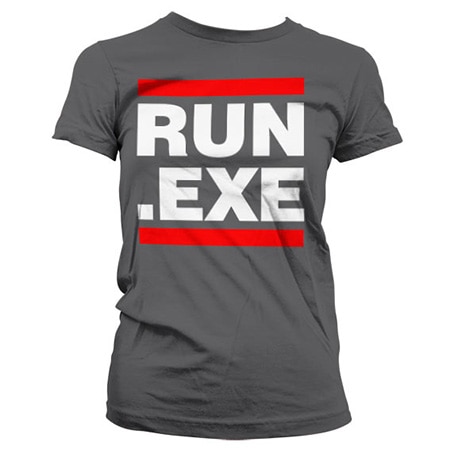 Run .EXE Girly T-Shirt, Girly T-Shirt