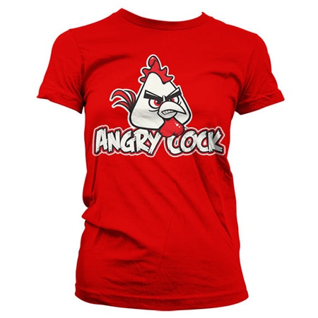 Angry Cock Girly T-Shirt, Girly T-Shirt
