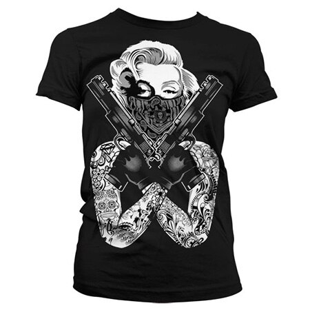 Marilyn Monroe Gangsta Pose Girly T-Shirt, Girly T-Shirt