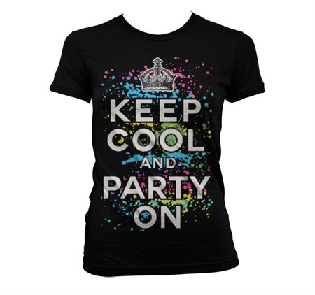 Keep Cool And Party On Girly T-Shirt, Girly T-Shirt