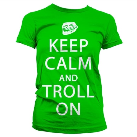 Läs mer om Keep Calm And Troll On Girly T-Shirt, T-Shirt