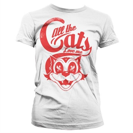 Läs mer om All The Cats Love Me Girly T-Shirt, T-Shirt