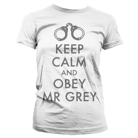 Läs mer om Keep Calm And Obey Mr Grey Girly T-Shirt, T-Shirt