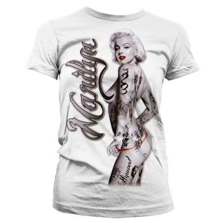 Marilyn - Naked With Tattoos Girly T-Shirt, Girly T-Shirt