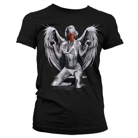 Läs mer om Marilyn - Gangster With Wings Girly T-Shirt, T-Shirt